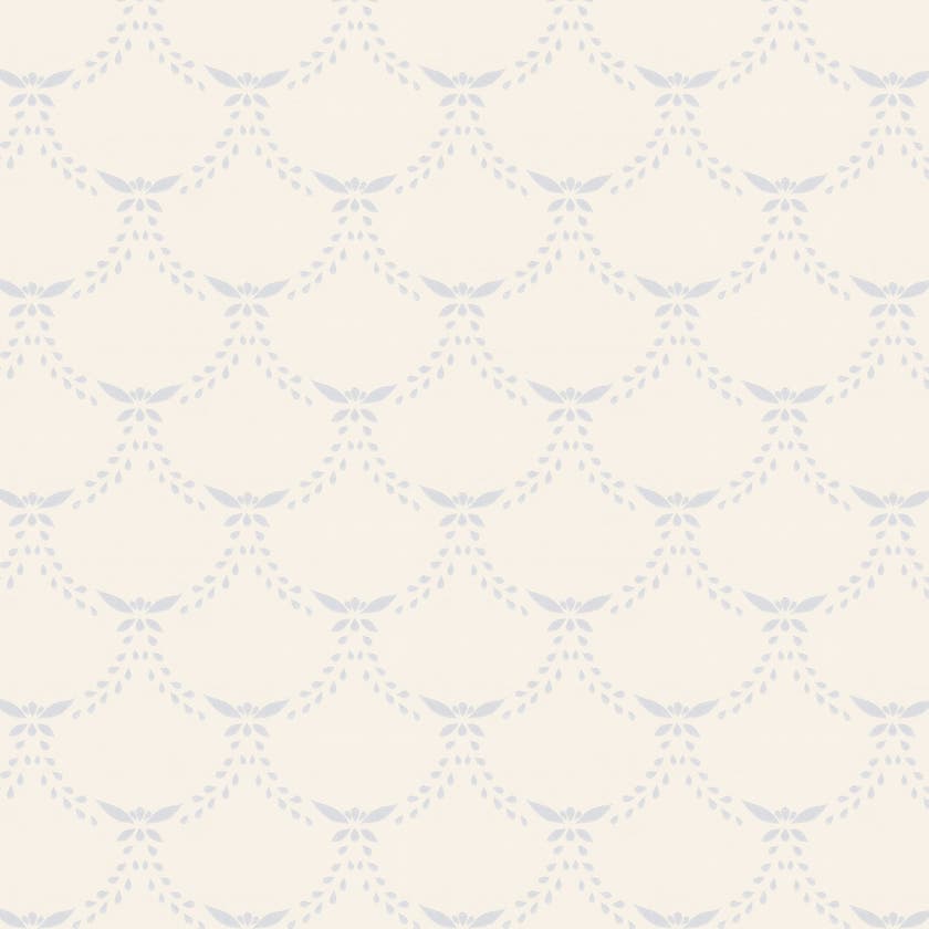 Lim & Handtryck - Glommersträsk - Vit/ljusblå K13-41