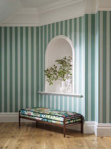 Osborne & Little - Regency Stripe Aqua/Gold