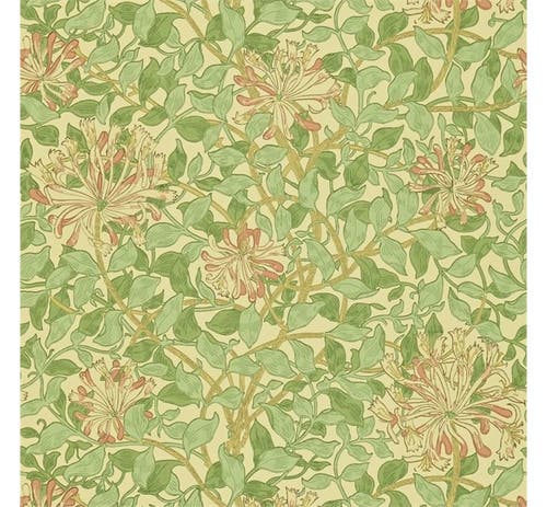 Morris & Co - Honeysuckle Green/Beige/P Morris Wallpaper Compilat