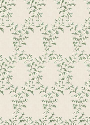 Nina Campbell - Hollingbourne Trellis Ivory Eucalyptus