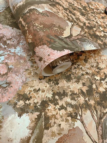 Intrade - Pinecrest Rust Green Tales of the Manor Tapet