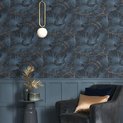 Casadeco - Cabaret Bleu Orage Twenties