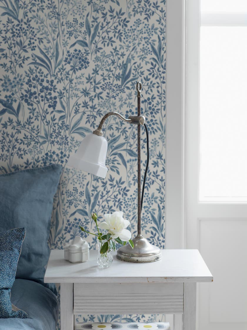 Boråstapeter - Nocturne - Blue & White