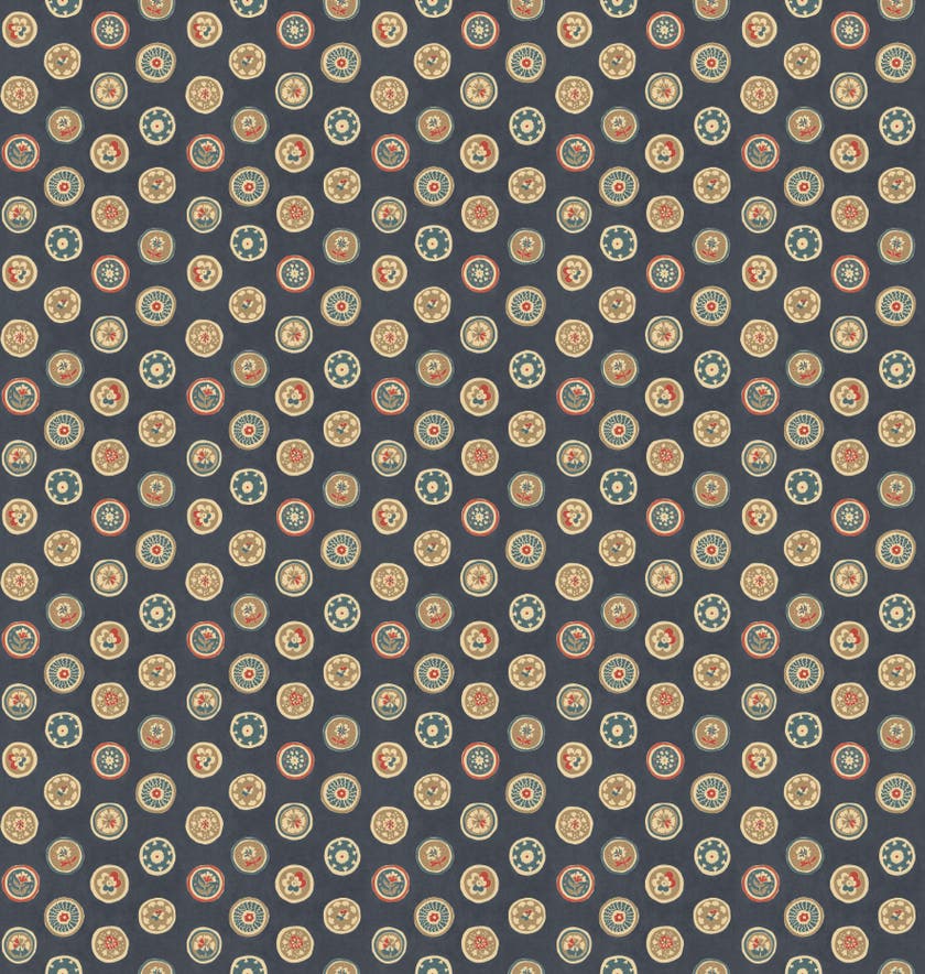 Court Buttons Indigo