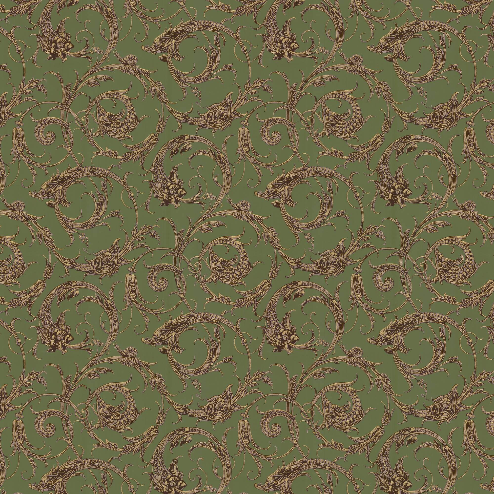 Lim & Handtryck - Draktapet - Grön x106-54