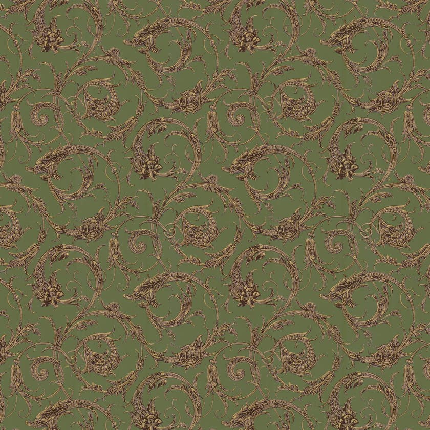 Lim & Handtryck - Draktapet - Grön x106-54