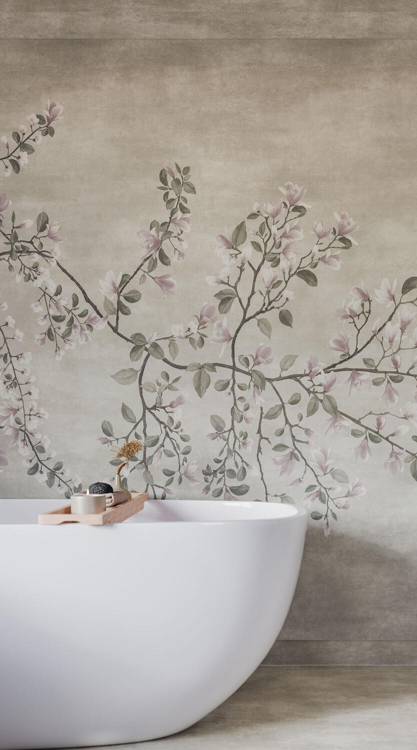 Magnolia 2  Light Grey - Decor Wall