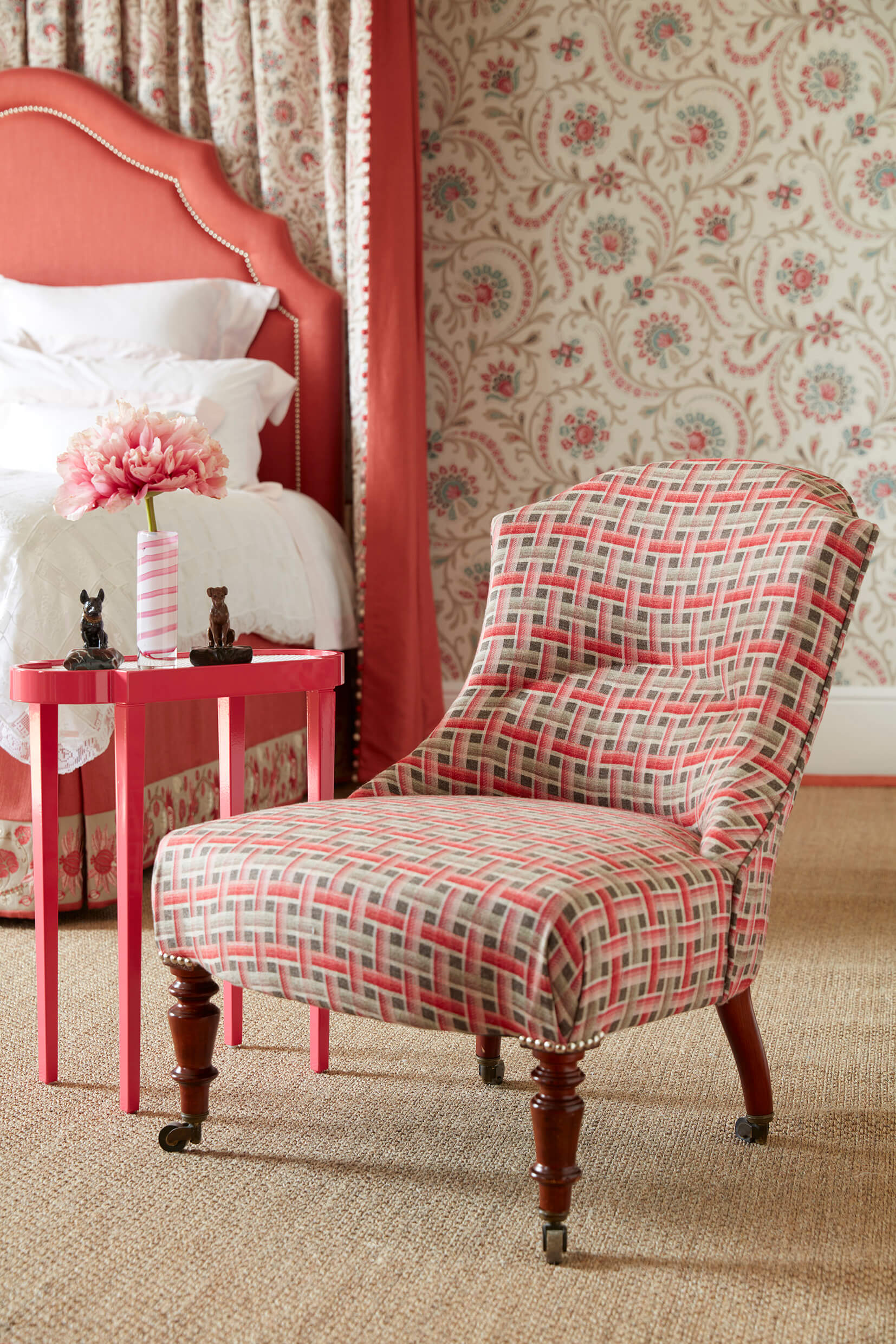 Nina Campbell - Nes Baville Red/Teal