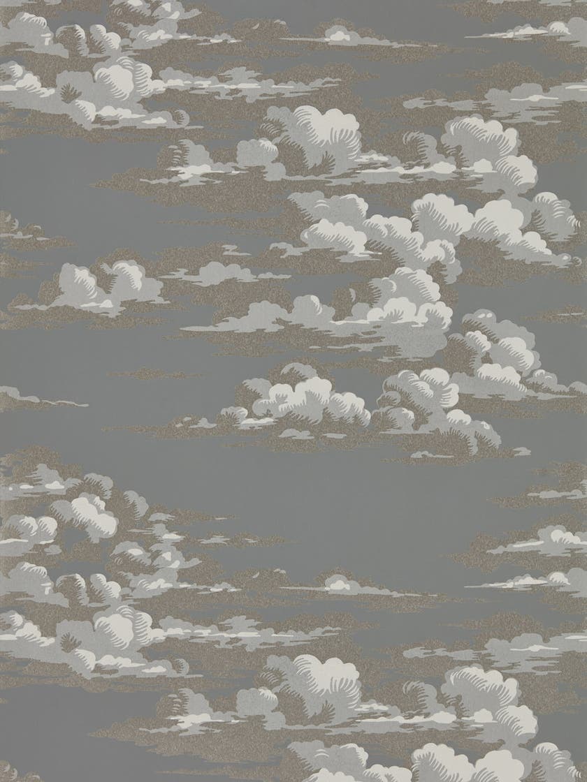 Sanderson - Silvi Clouds Taupe Grey Elysian Wallpapers