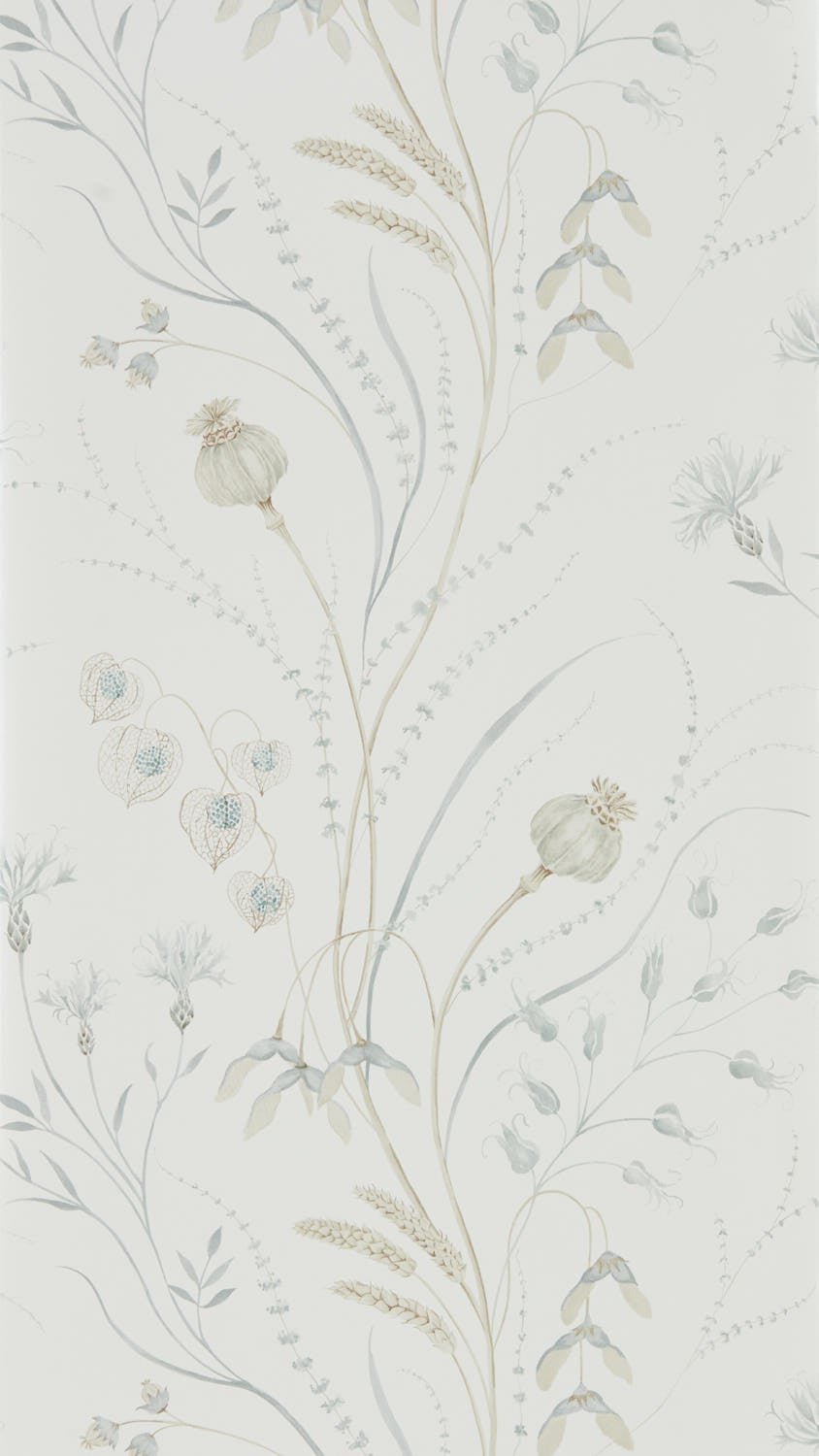 Sanderson - Summer Harvest Silver/Cha Embleton Bay Wallpapers