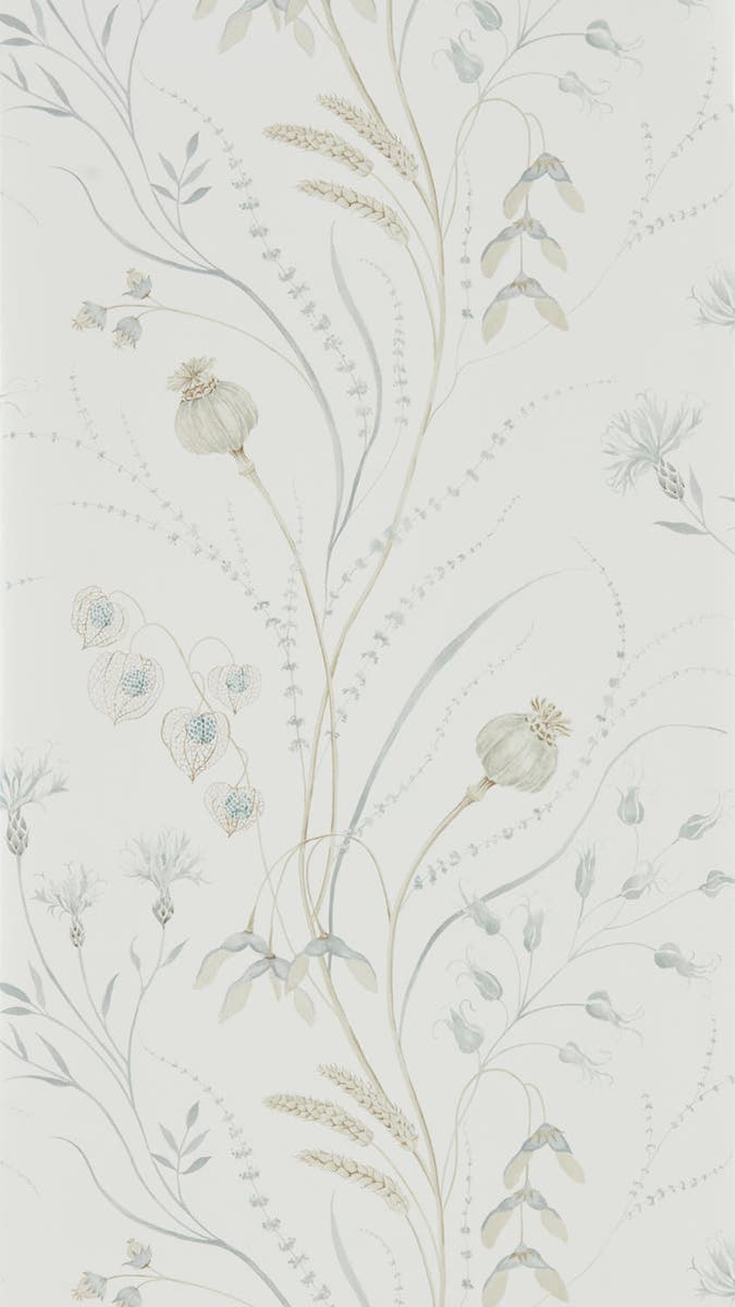 Sanderson - Summer Harvest Silver/Cha Embleton Bay Wallpapers
