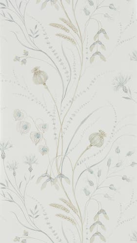 Sanderson - Summer Harvest Silver/Cha Embleton Bay Wallpapers