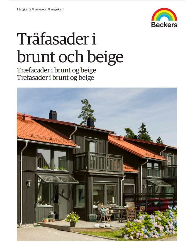 Färgkarta Träfasader i brunt och beige