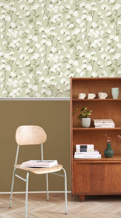 Casadeco - Cotton Flower Vert Mousse Soliflore
