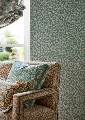Sanderson - Truffle Blue Clay Arboretum Wallpapers