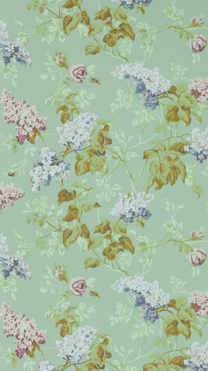 Sanderson - Sommerville Mint/Plum Sanderson One Sixty Wallp