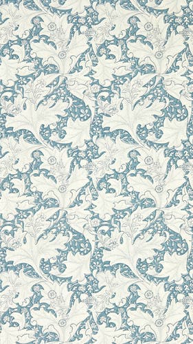 Morris & Co - Wallflower Woad Blue Emery Walkers House Wall