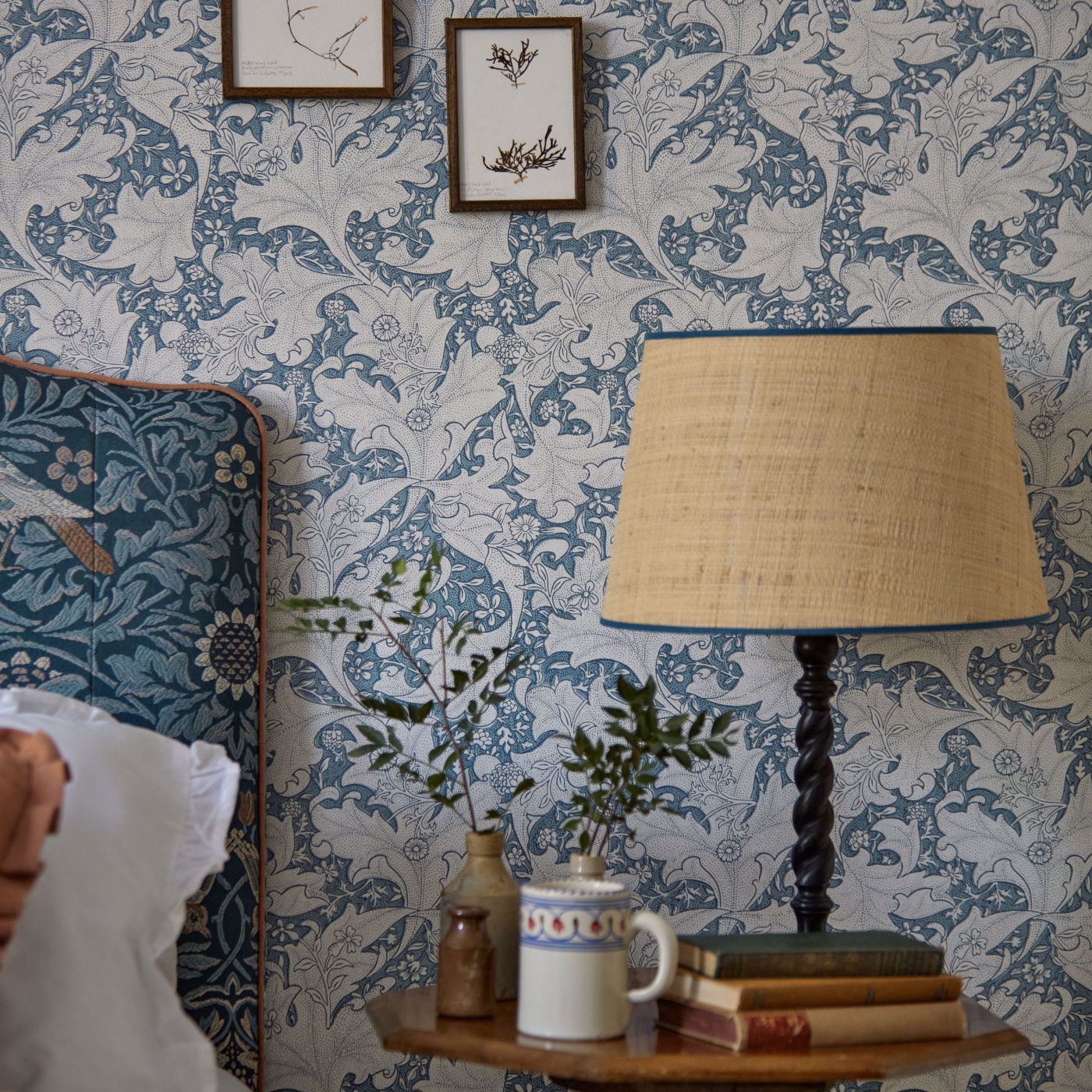 Morris & Co - Wallflower Woad Blue Emery Walkers House Wall
