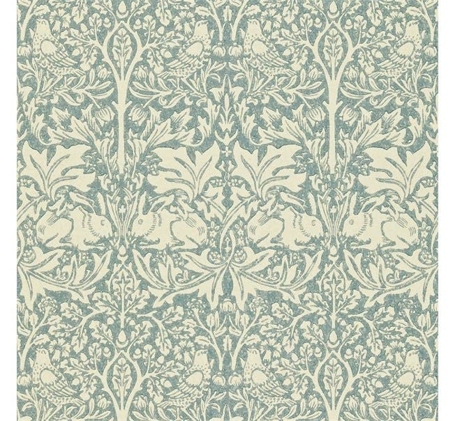Morris & Co - Brer Rabbit Slate/Vellum Morris and Friends Wallpa