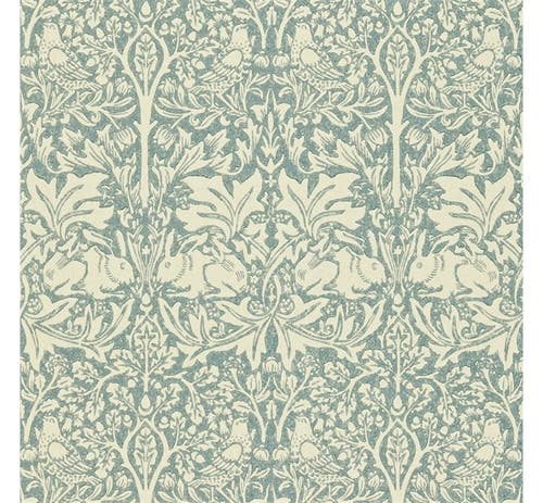 Morris & Co - Brer Rabbit Slate/Vellum Morris and Friends Wallpa