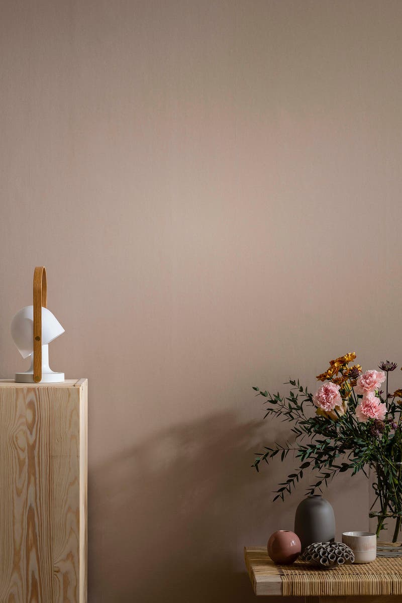 Duro - Linne, Ljus Gammelrosa Enfärgad & Randig