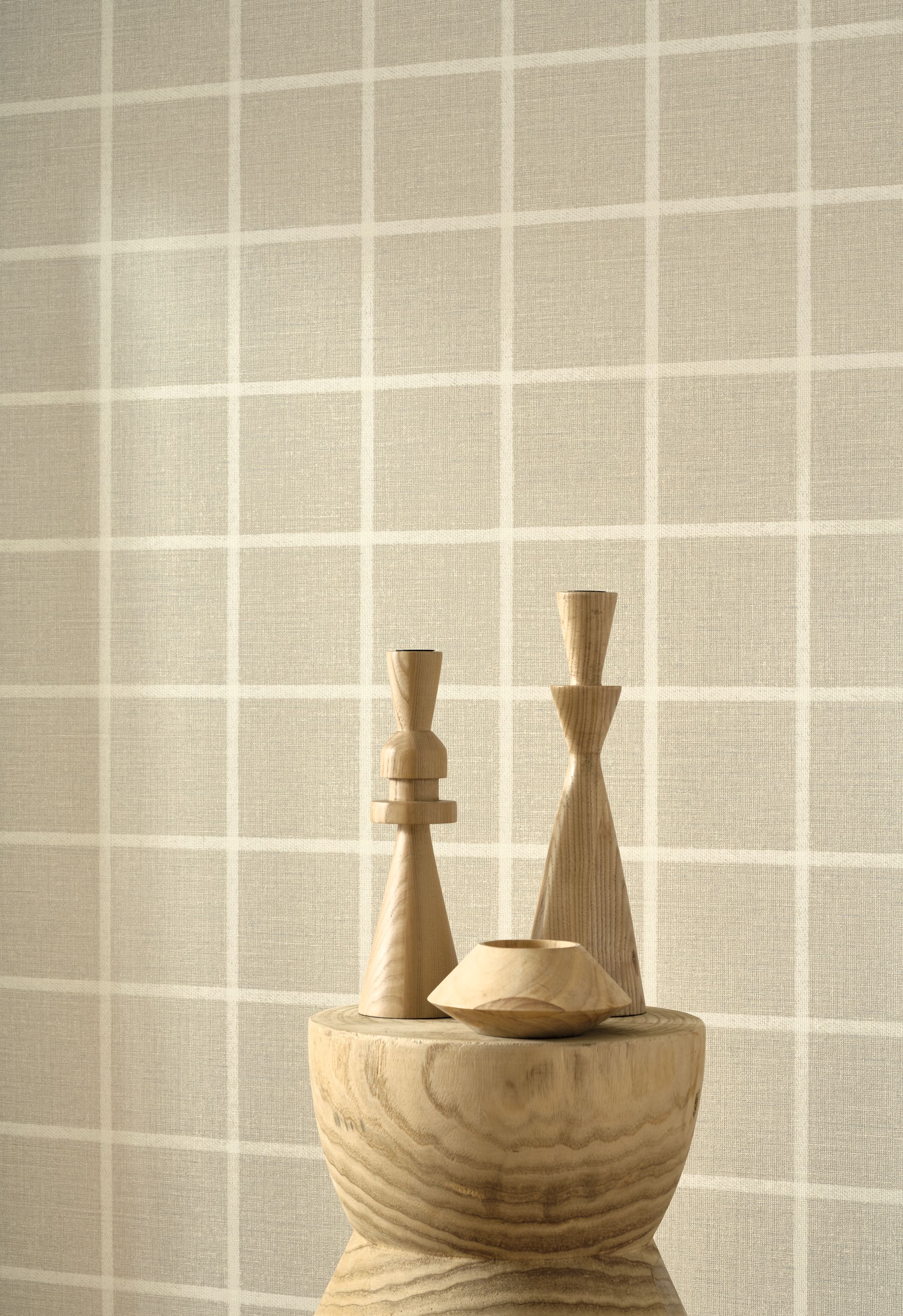 Casadeco - Smooth Grid Beige Lin