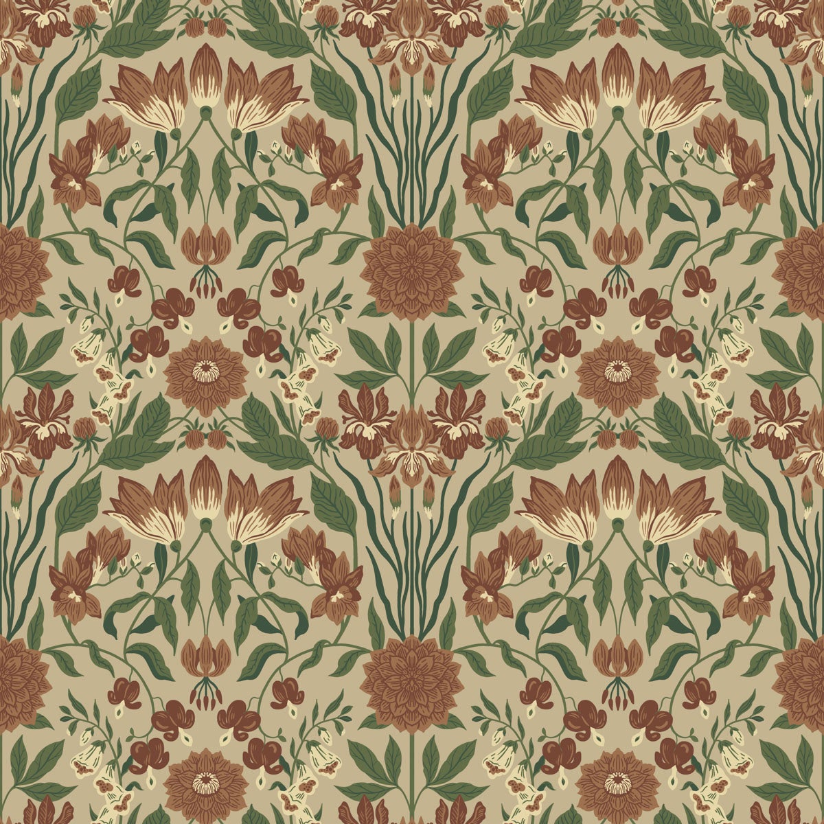 Duro - Trädgården Beige multi