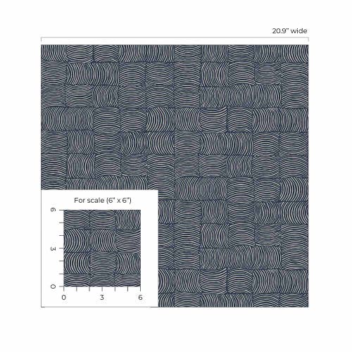 Carma - Peel & Stick Organic Squares Blue Denim NW55902