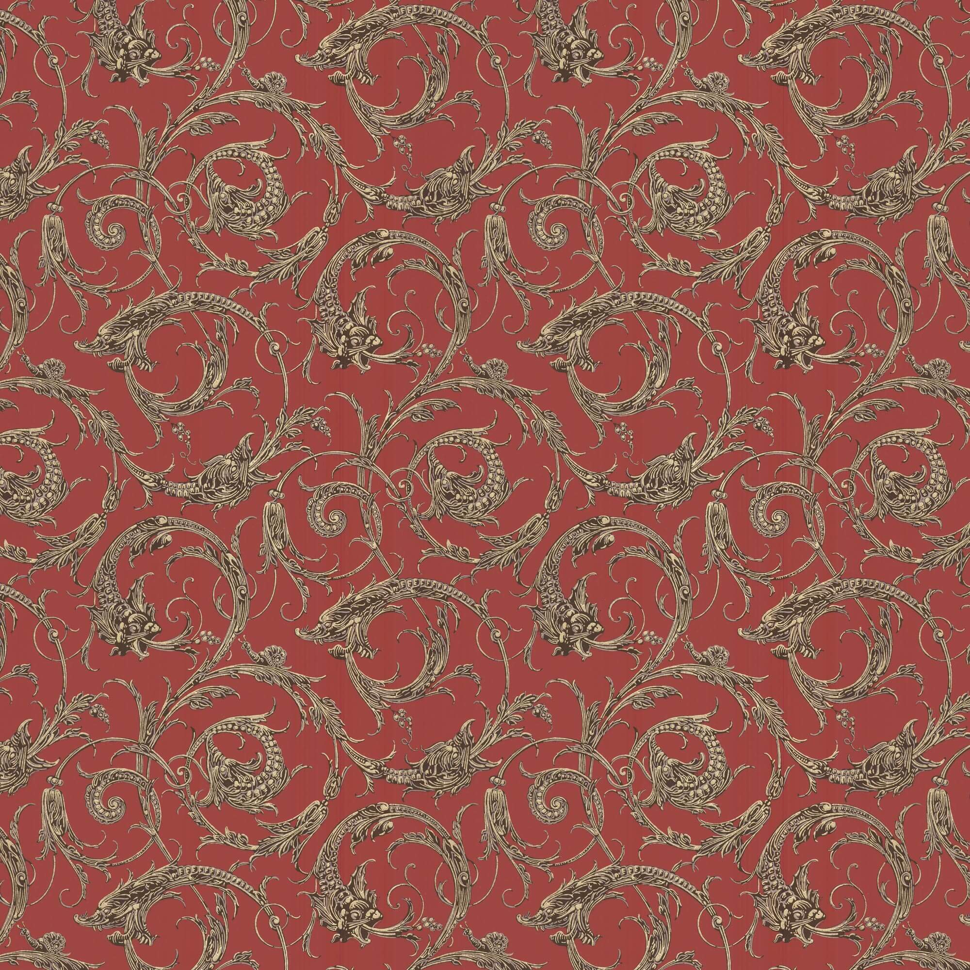 Lim & Handtryck - Draktapet - Röd x106-30