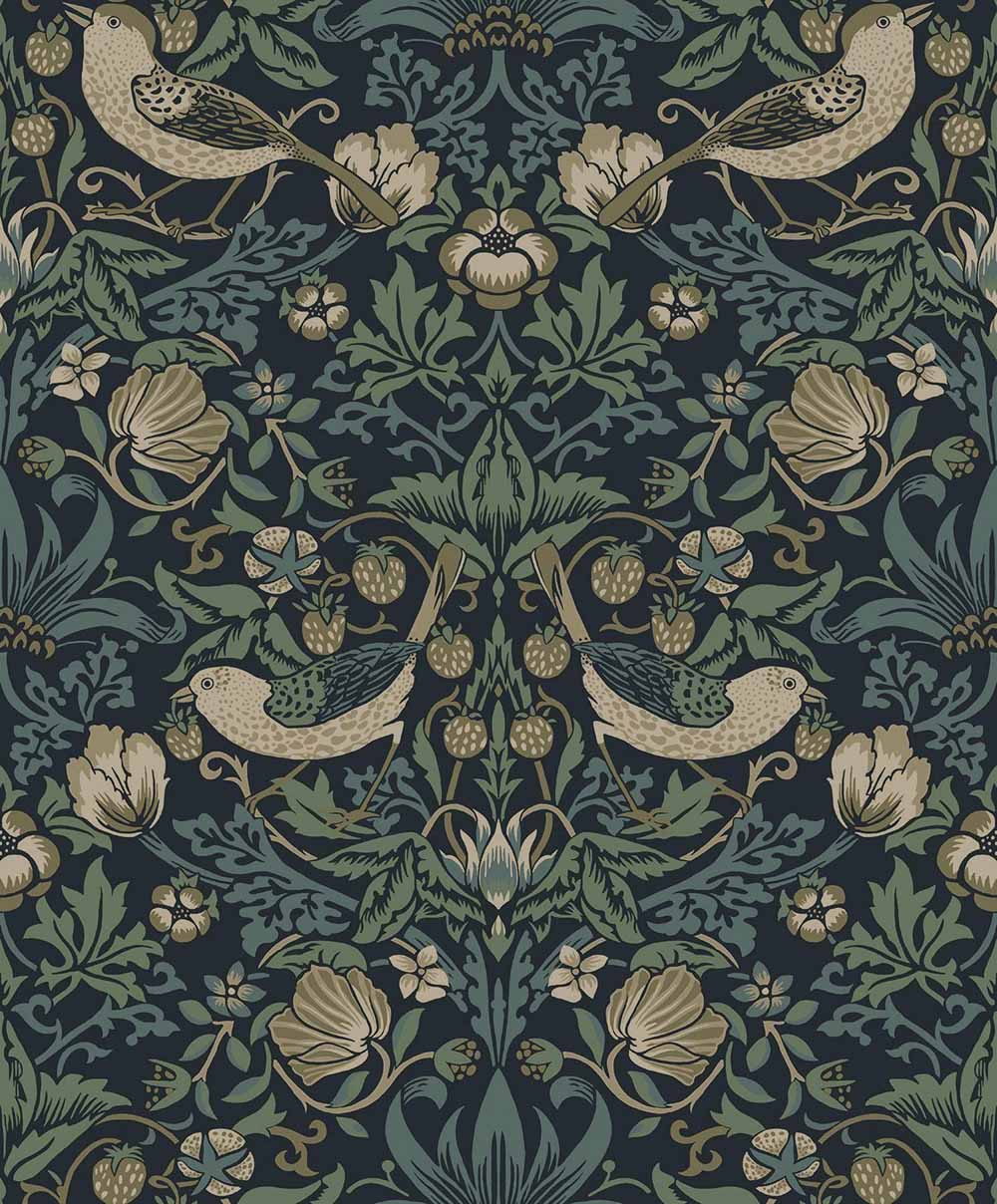 Carma - Peel & Stick Strawberry Garden Blue NW55402