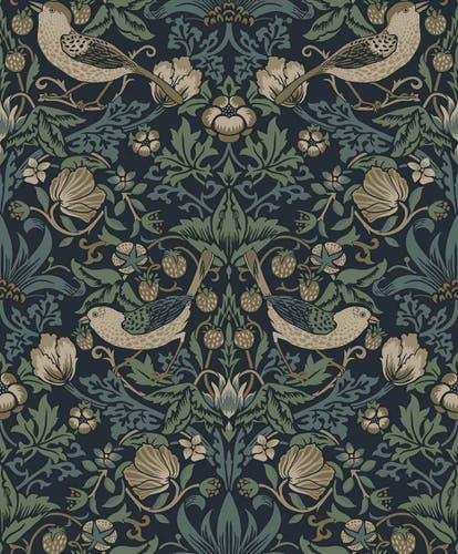 Carma - Peel & Stick Strawberry Garden Blue NW55402