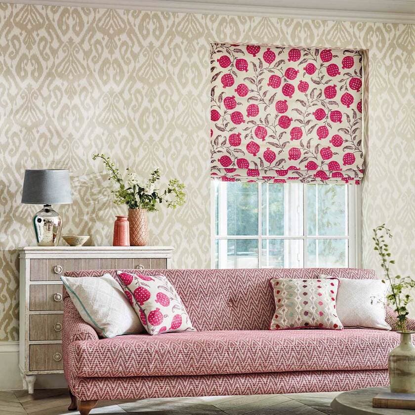 Kasuri Country Linen Caspian Wallpapers