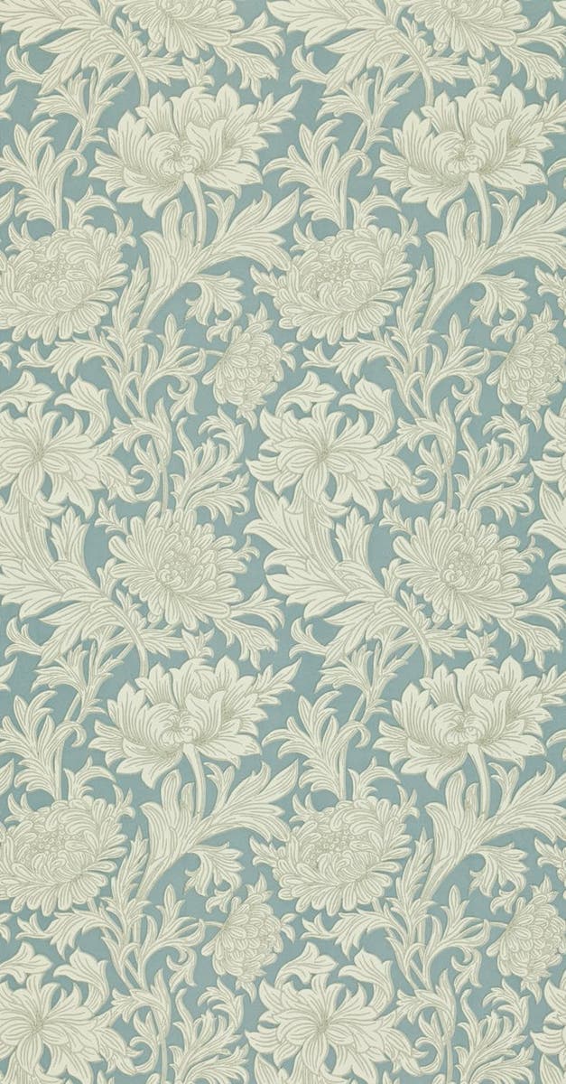 Morris & Co - Chrysanthemum Toile China Morris and Friends Wallpa