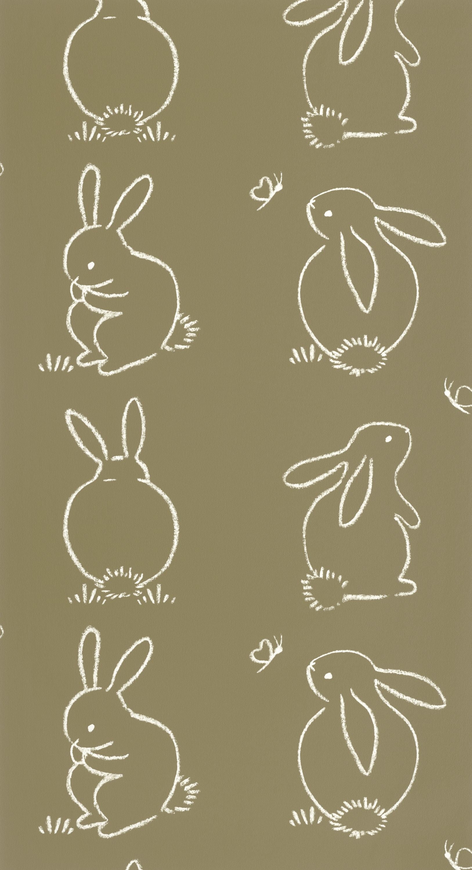 Casadeco - Funny Bunny Vert Kaki Once Upon A Time