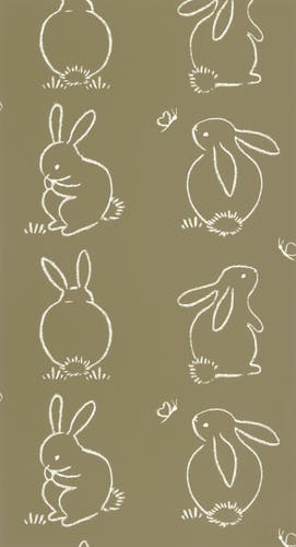 Casadeco - Funny Bunny Vert Kaki Once Upon A Time