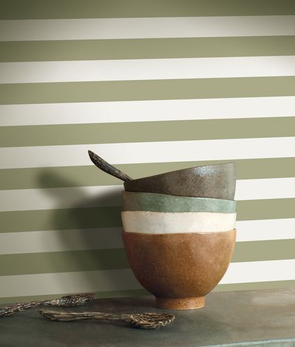 Casadeco - Olympe Olive Les Rayures