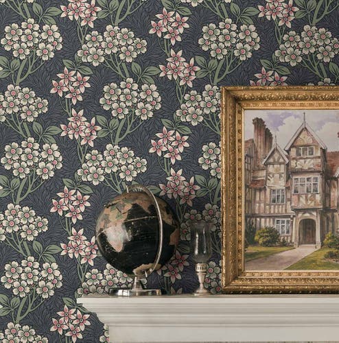 Carma - Peel & Stick Floral Vine Smoke & Laurel Green NW56110