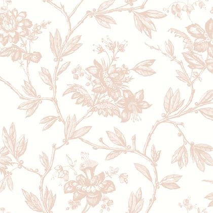 Casadeco - Rosa Rose Blush Les Belles Toiles De Jouy