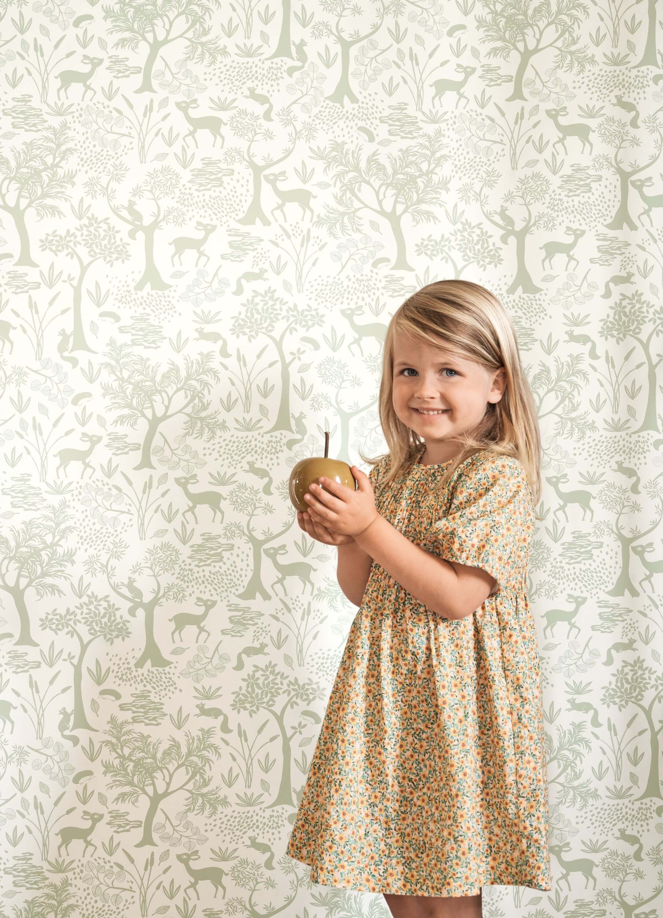 Casadeco - Poetic Forest Vert Amande Once Upon A Time