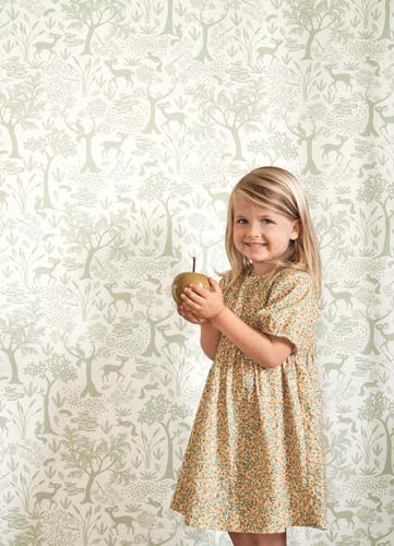 Casadeco - Poetic Forest Vert Amande Once Upon A Time