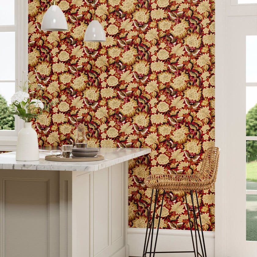 Amara Butterfly Cinnabar/ Water Garden Wallpapers