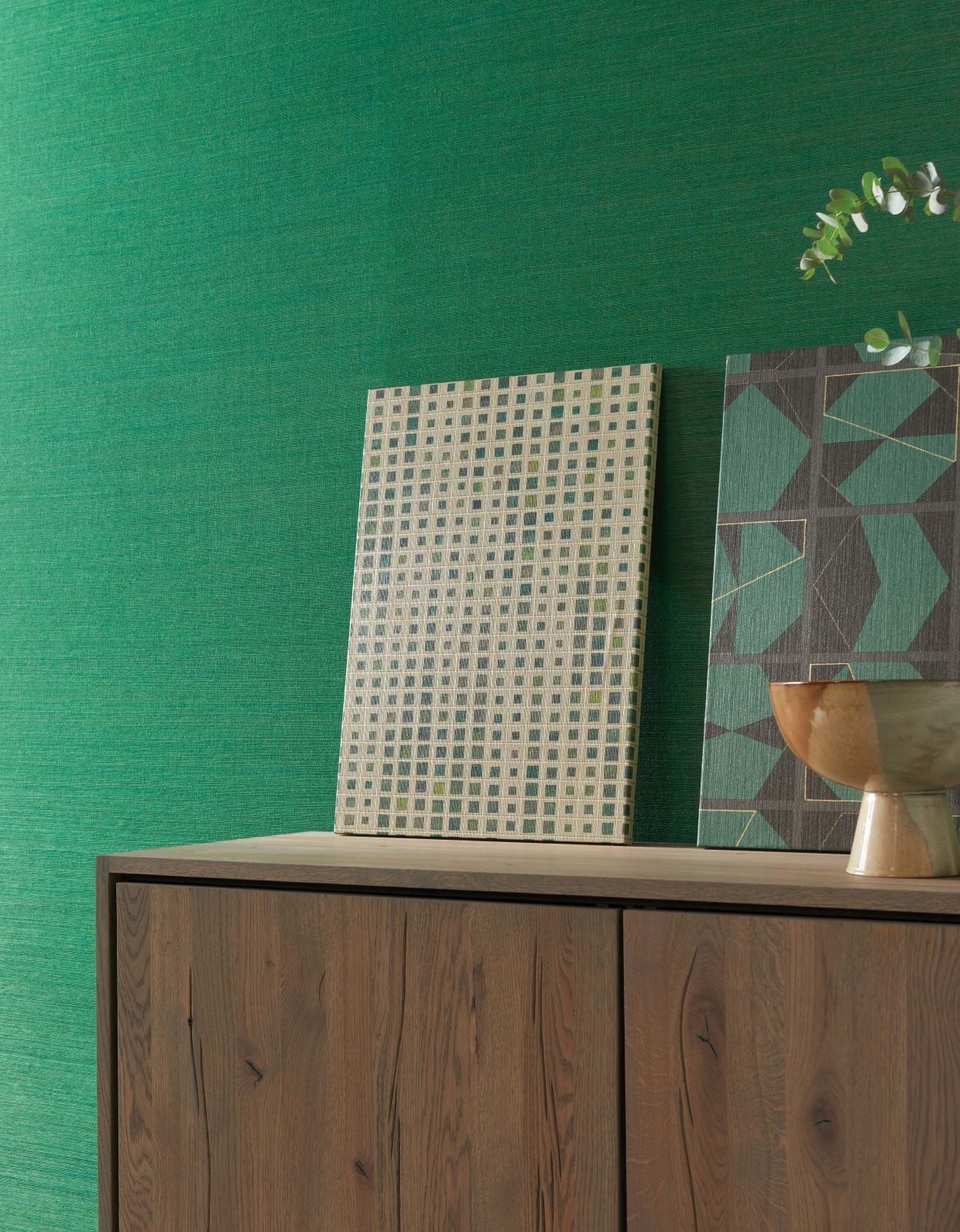 Osborne & Little - Grasscloth Kanoko Grasscloth Emerald