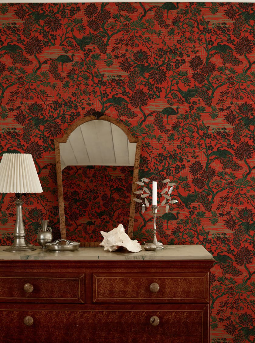 Brunnsgatan Röd Gammalsvenska Papper