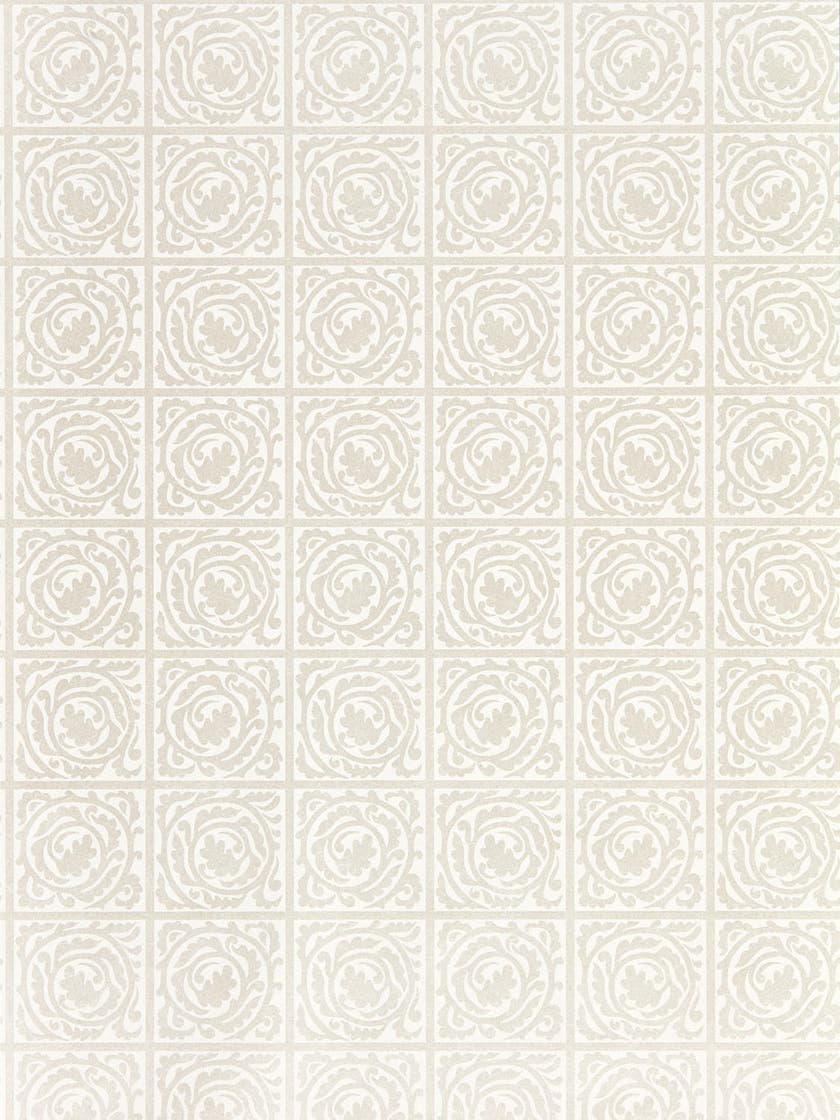 Morris & Co - Pure Scroll White Clover Pure Morris North Wallpap