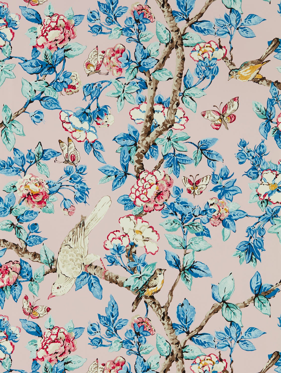 Sanderson - Caverley Rose/French Blue Sanderson One Sixty Wallp