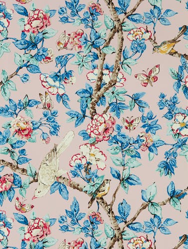 Sanderson - Caverley Rose/French Blue Sanderson One Sixty Wallp