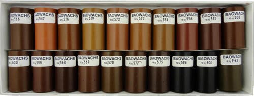 BAOWACS LAGNINGSKIT 20ST SORT PÅ MÖRKA VAXSTAVAR