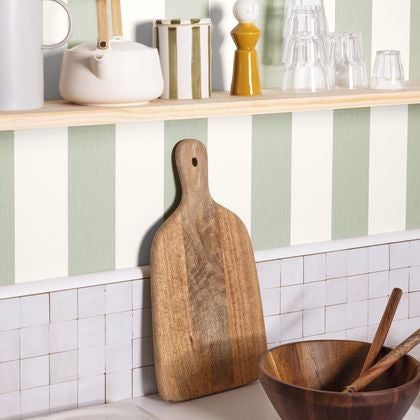 Caselio - Linen Lines Vert Amande Basics