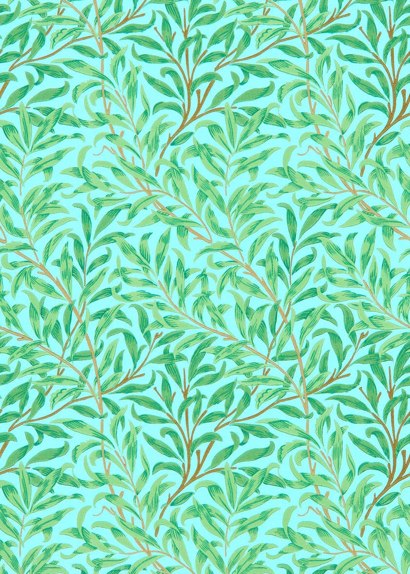 Morris & Co - Willow Boughs Sky/Leaf Gr Queen Square Wallpapers