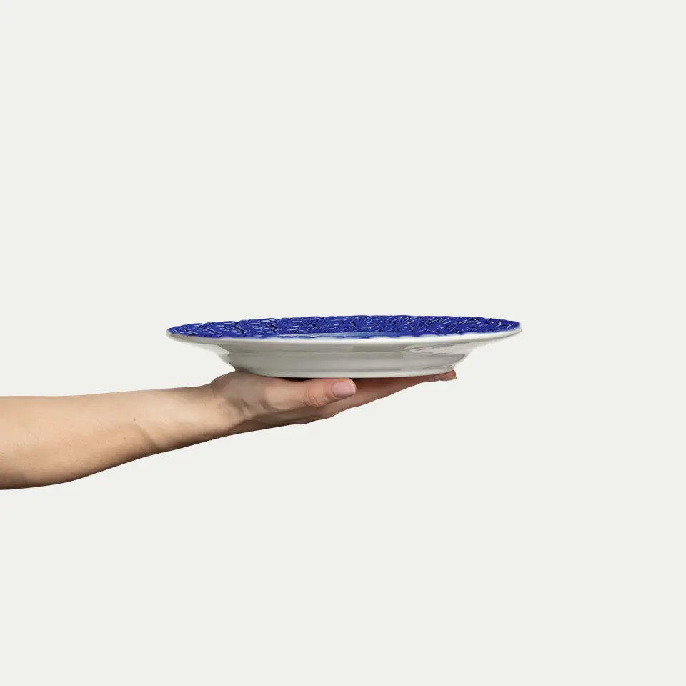 Lace Tallrik 25 cm Blå